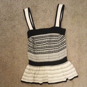 Express Black and White Striped Camisole